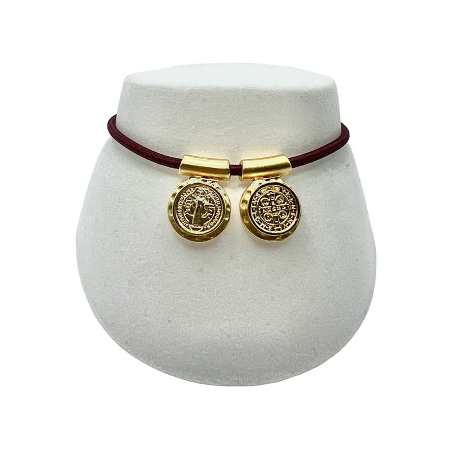 Pulsera Escapulario San Benito Cordón