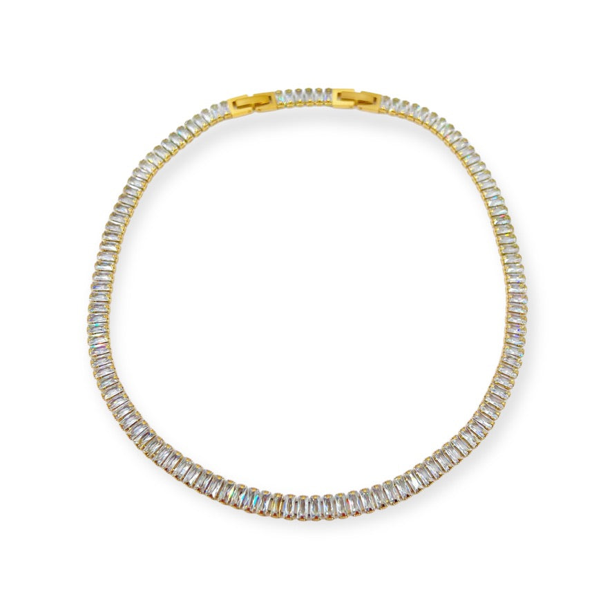 Collar Tennis Baguette Gold Large
