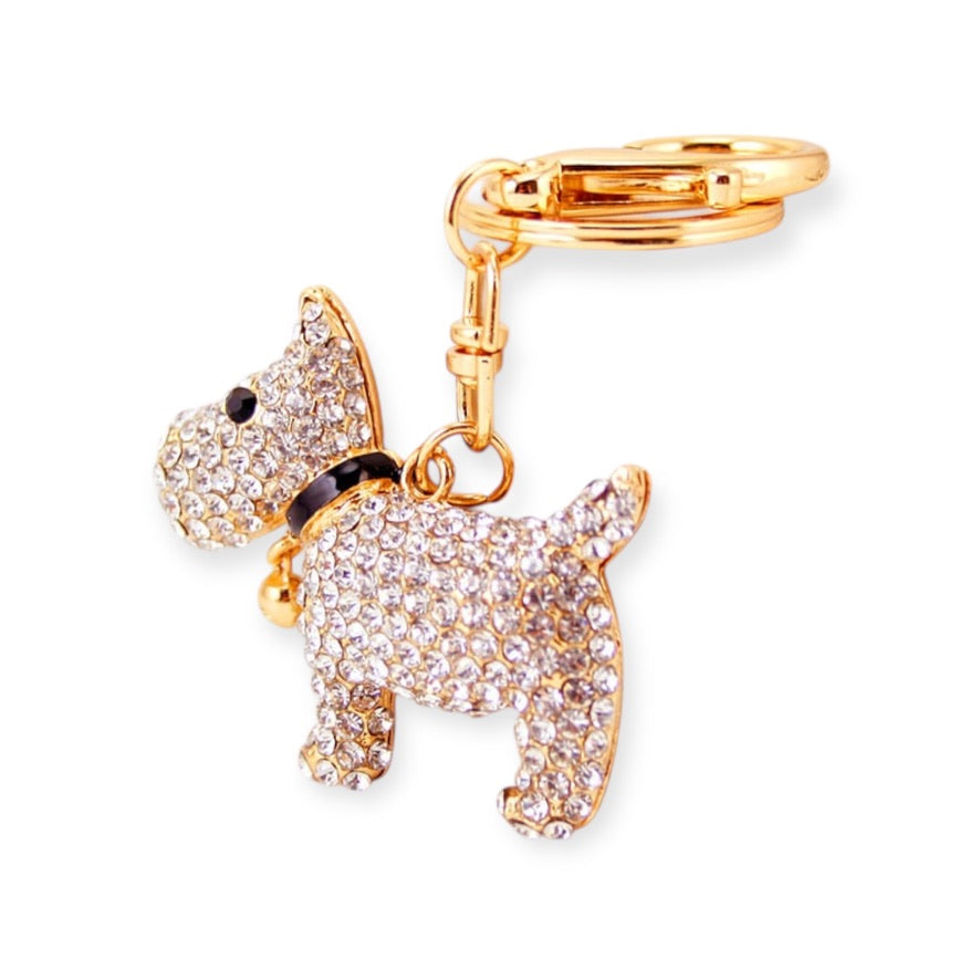 Bag Charm Perro con Cristales.
