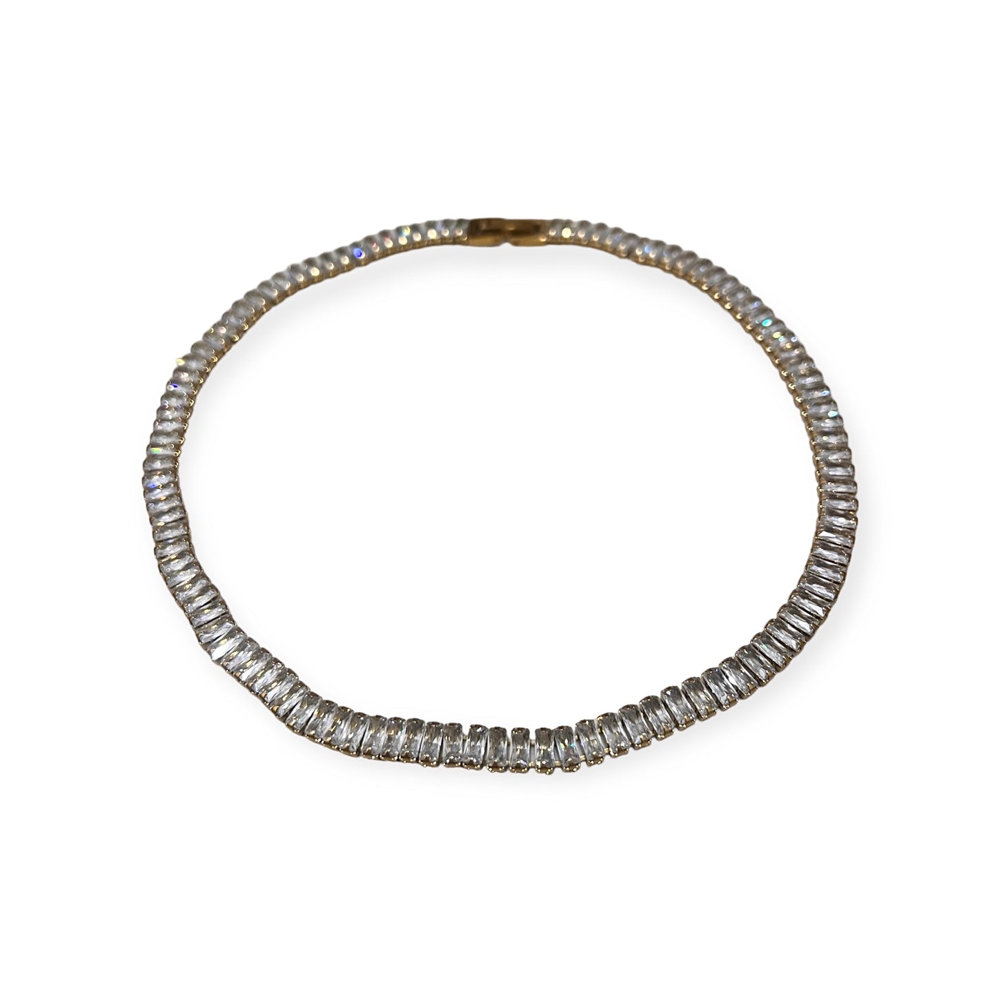 Collar Tennis Baguette Small Gold
