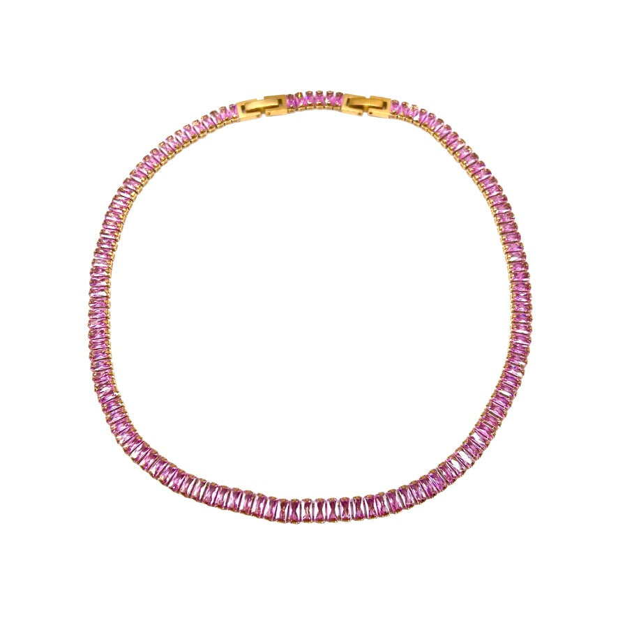 Collar Tennis Baguette Gold Large