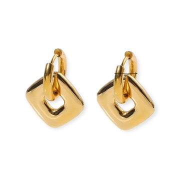 Aretes Argolla Cuadrado