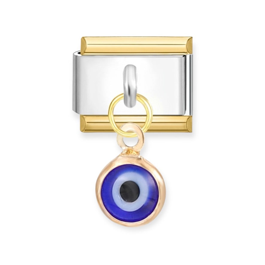 Charm Silver & Gold Ojo Turco