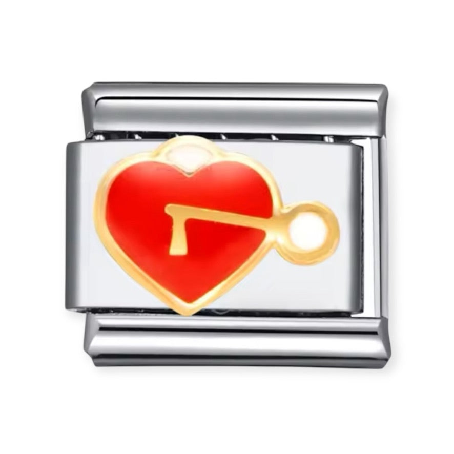 Heart Key Charm