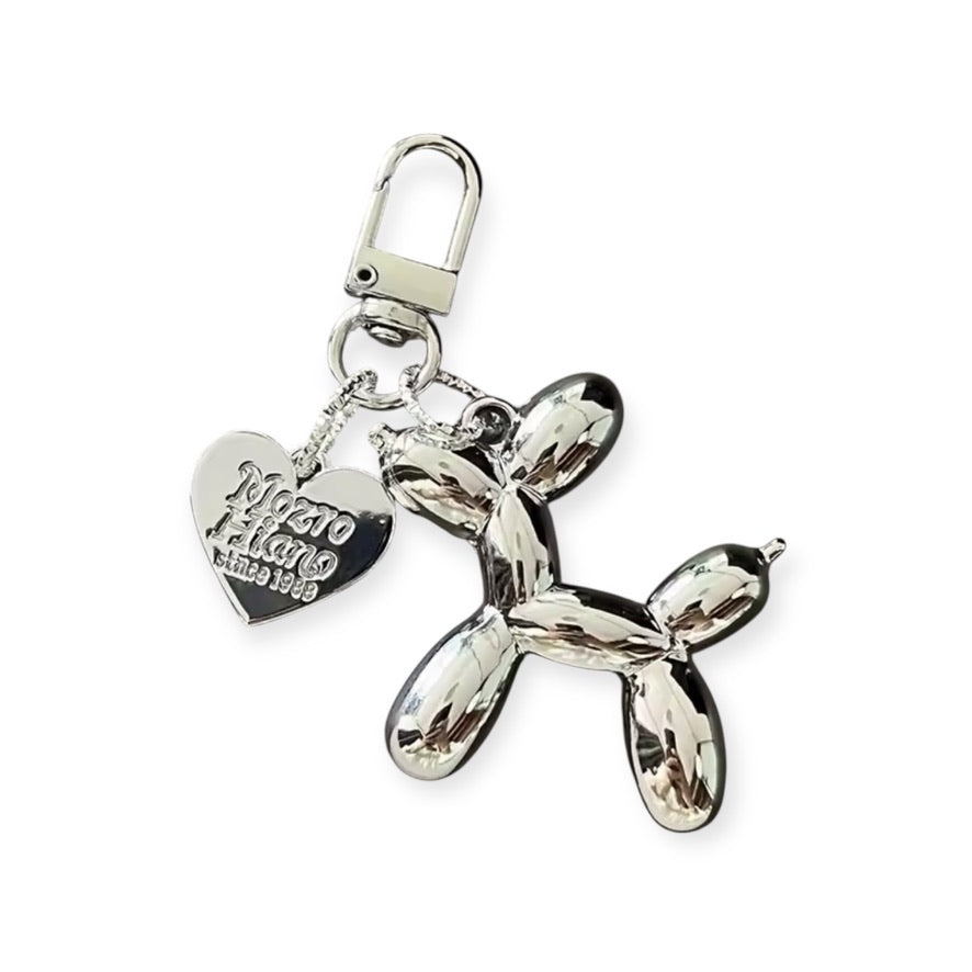 Bag Charm Silver Dog