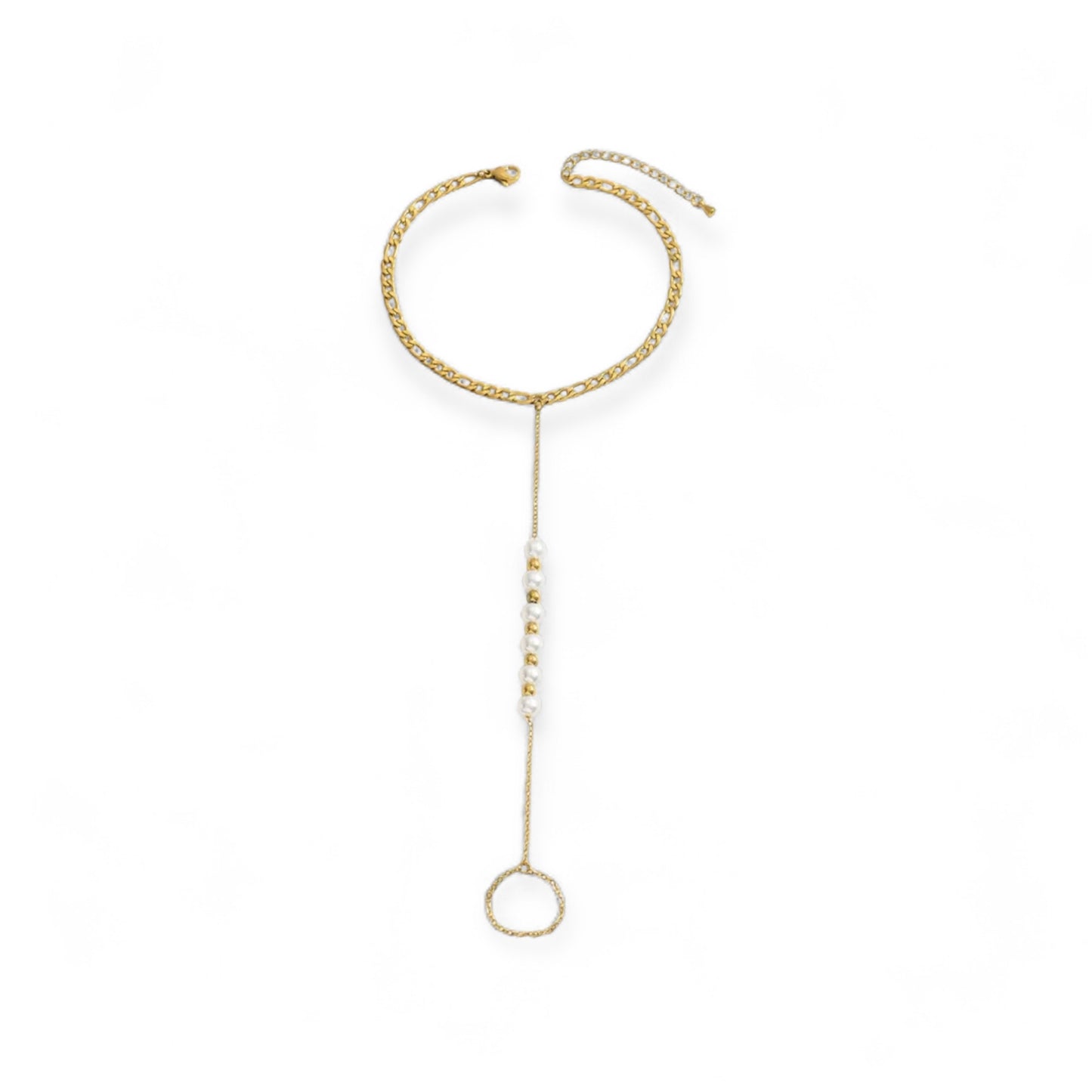 Pulsera Tobillo de Cadena con Anillo