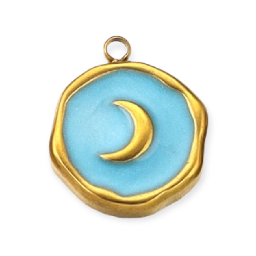 Round Moon Plate Pendant