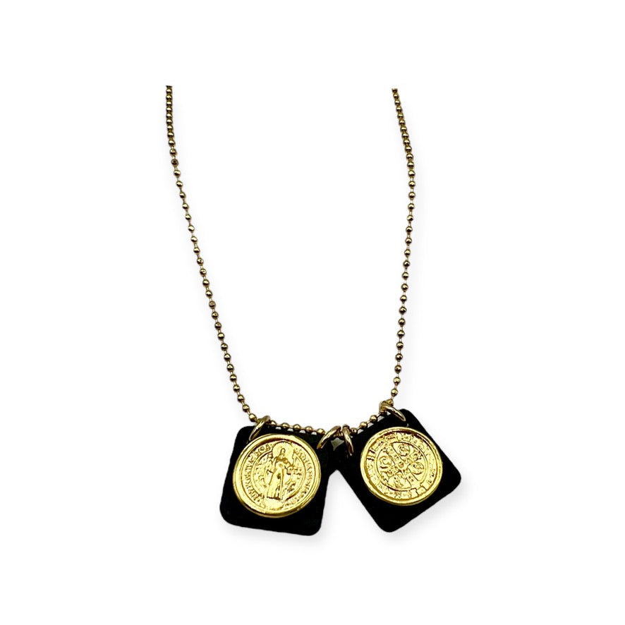 Collar Escapulario Virgen Guadalupe Placa Cuadrada