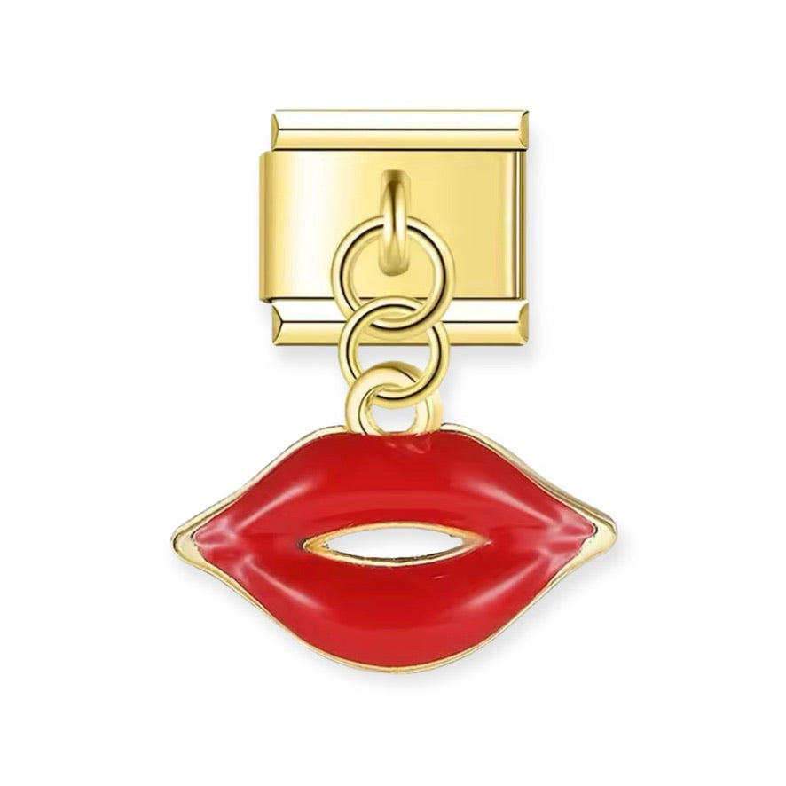 Charm Gold Lips