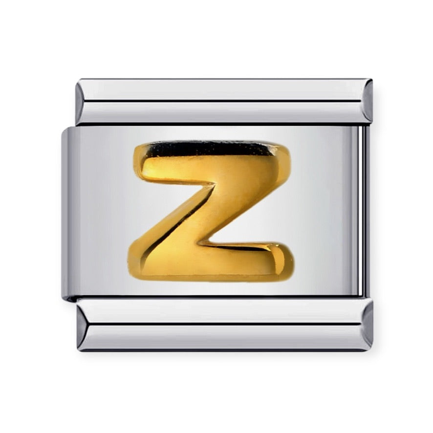 Charm Inicial dorada.