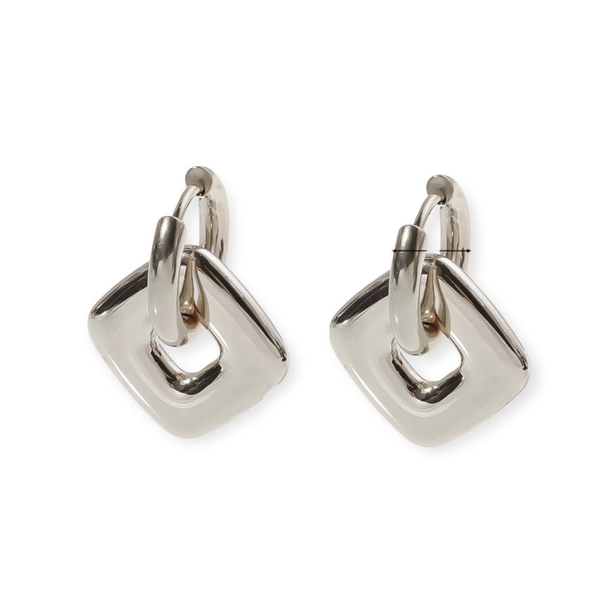 Aretes Argolla Cuadrado