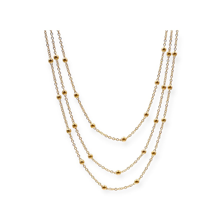 Collar Triple Bolitas