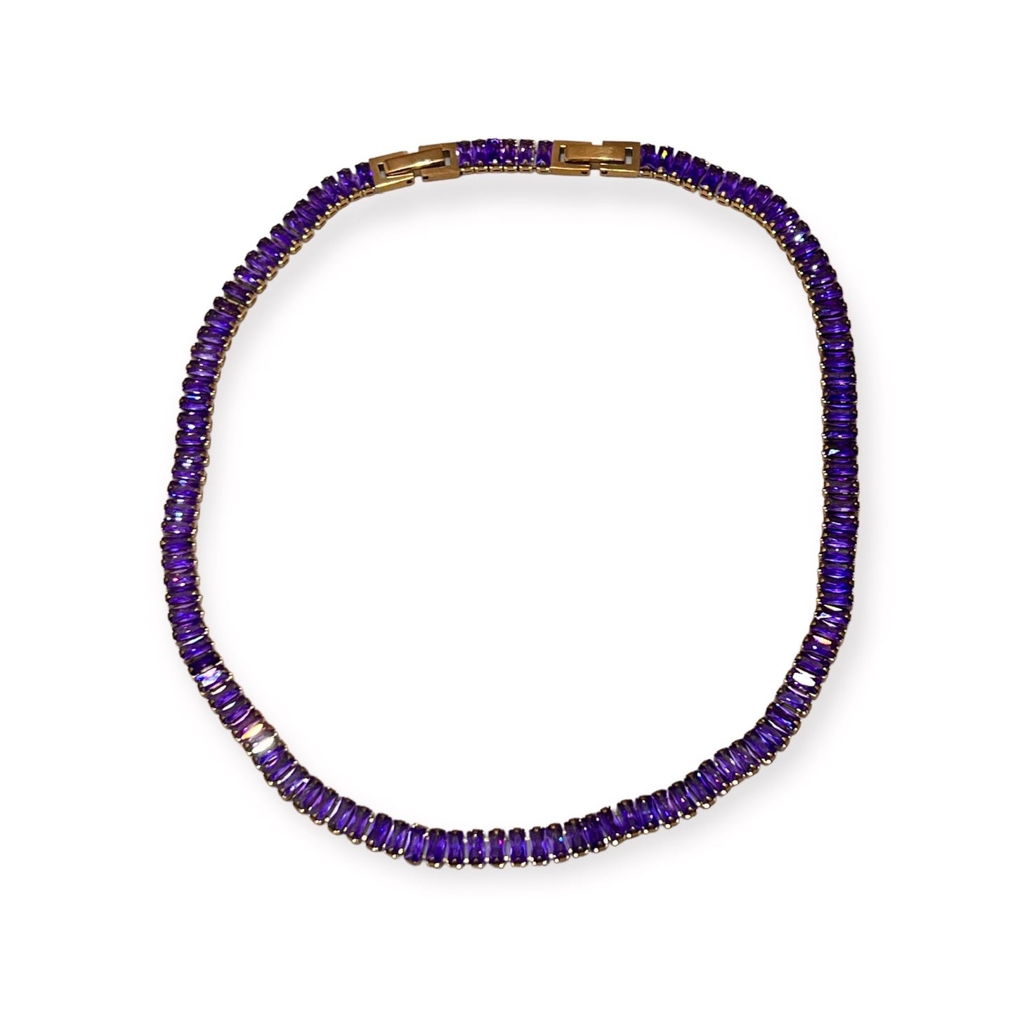 Collar Tennis Baguette Gold Large