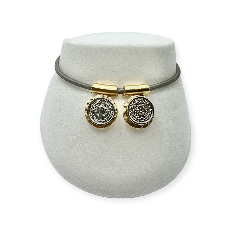 Pulsera Escapulario San Benito Cordón