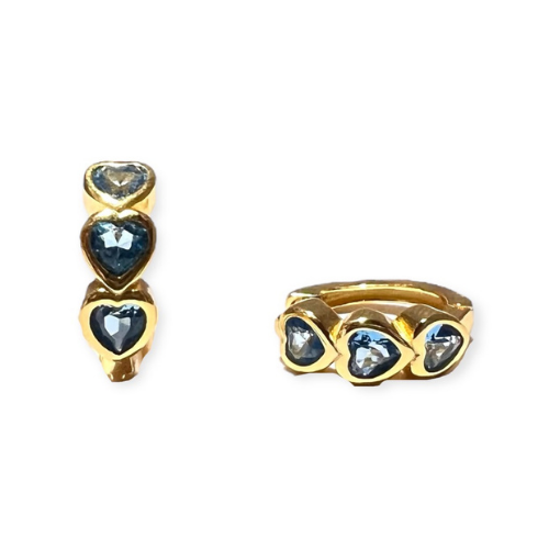 Mini Heart Zirconia Earrings