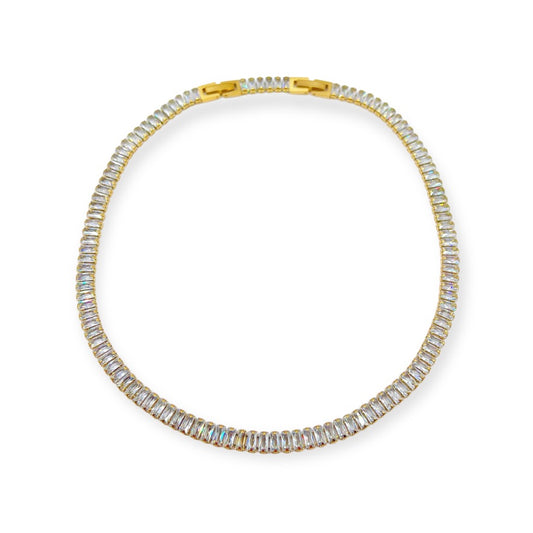 Collar Tennis Baguette Gold Large
