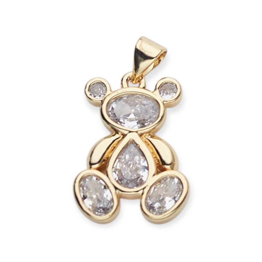 Zirconia Bear Pendant 2
