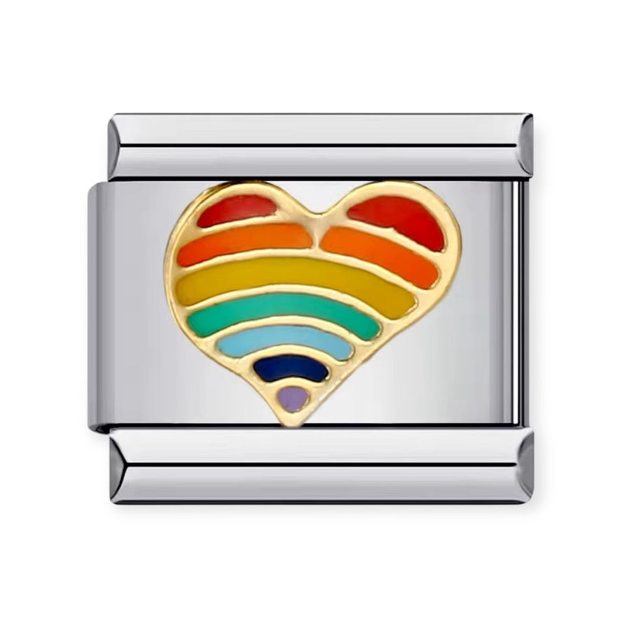 Rainbow Heart Charm