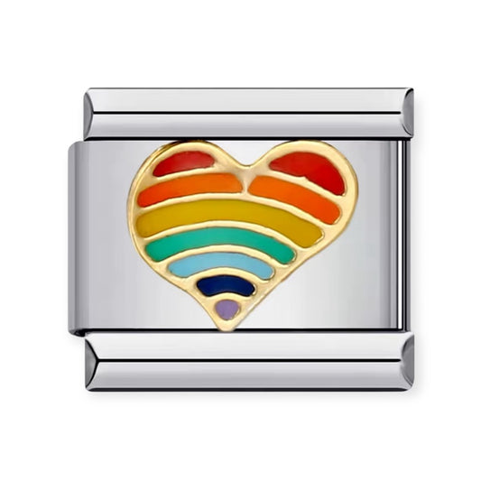 Rainbow Heart Charm