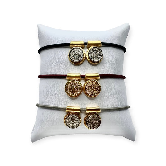 Pulsera Escapulario San Benito Cordón