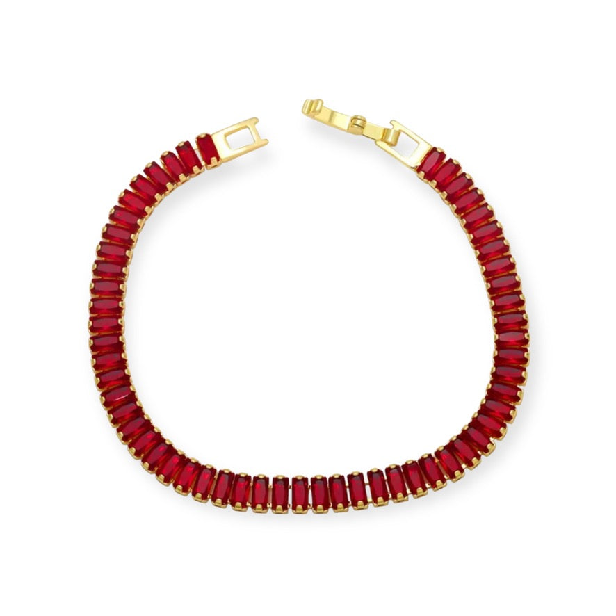 Tennis Baguette Gold Small Bracelet