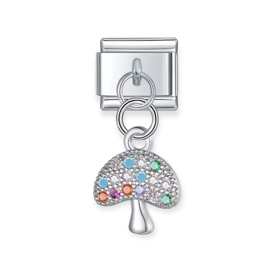 Zirconia Mushroom Charm