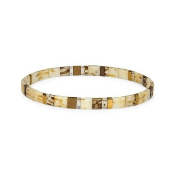Pulsera Marfil Dorado