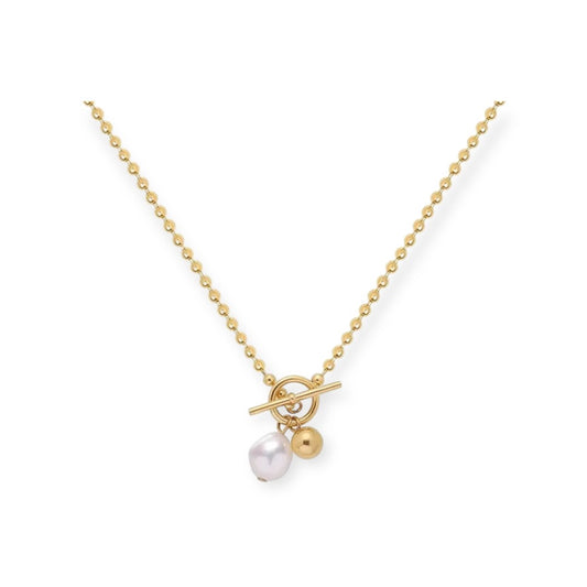 Collar Bolitas con Perla