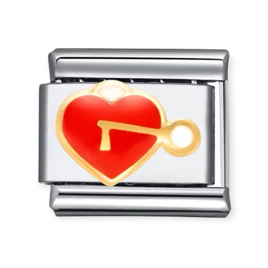 Heart Key Charm