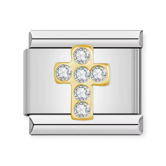 Zirconia Cross Charm