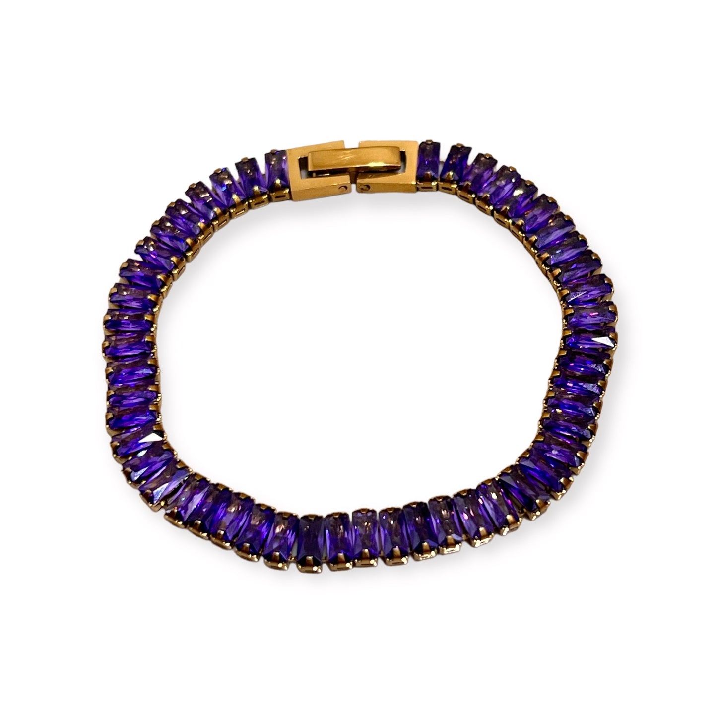 Tennis Baguette Gold Small Bracelet