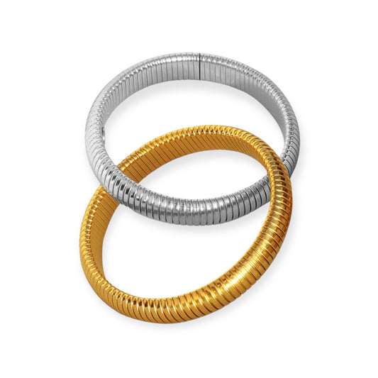 Pulsera Espiral Doble Combinada