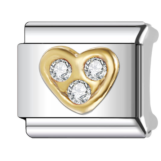 Zirconia Heart Charm