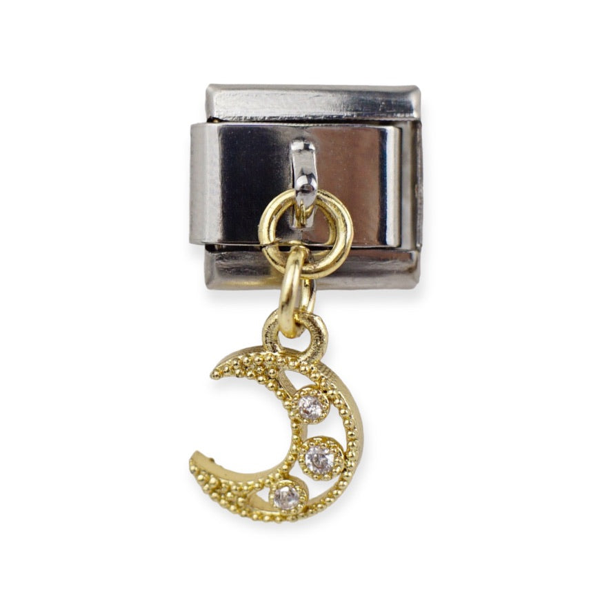 Moon Zirconia Charm 1