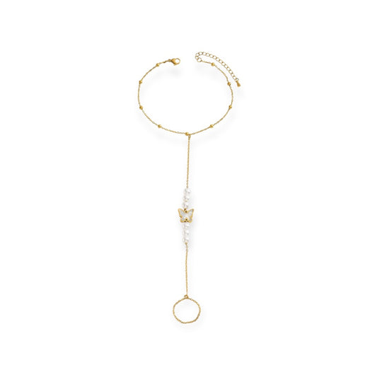Pulsera Tobillo de Cadena con Anillo