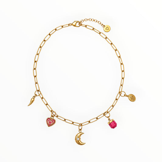 Collar Luna Rubí