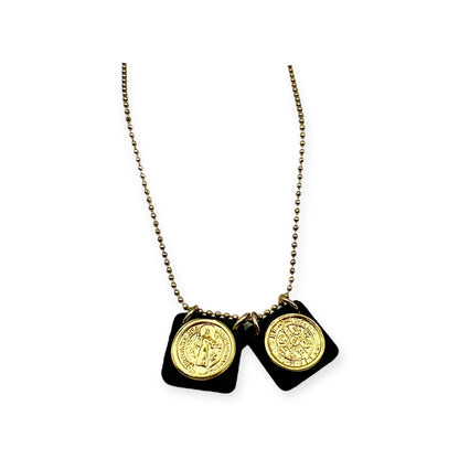 Collar Escapulario Virgen Guadalupe Placa Cuadrada