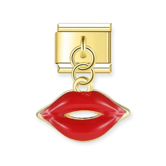 Charm Gold Lips