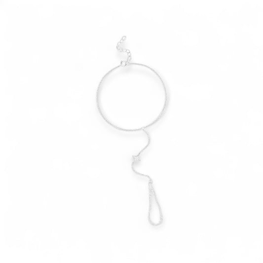Pulsera Cadena-Anillo con Estrella Plata 925