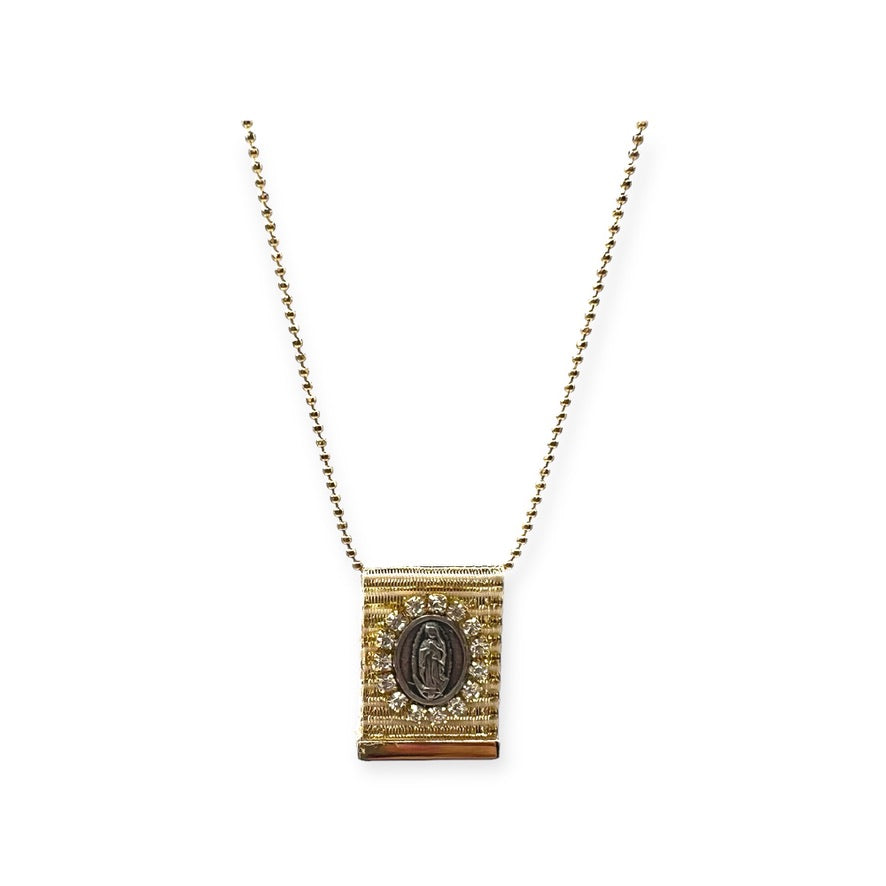 Virgin of Gudalupe Diamond Necklace