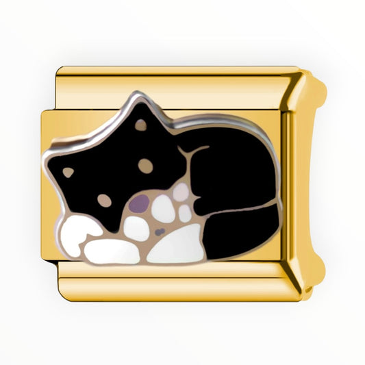 Charm Gato Negro Gold