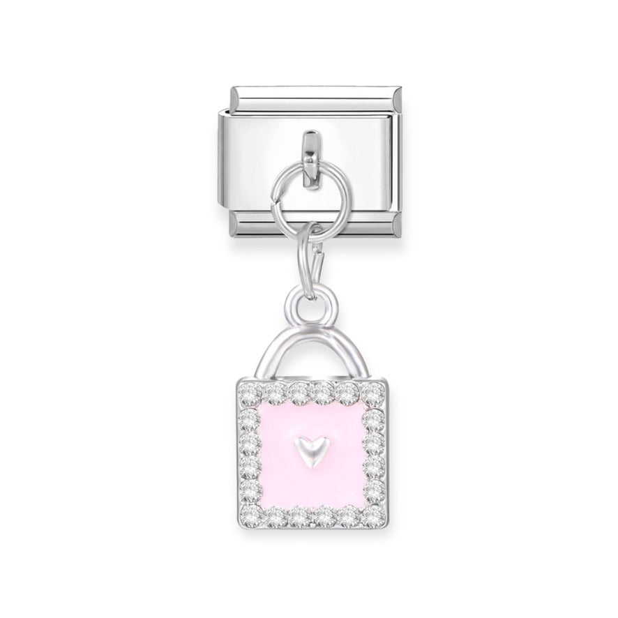 Pink Square Charm Pendant