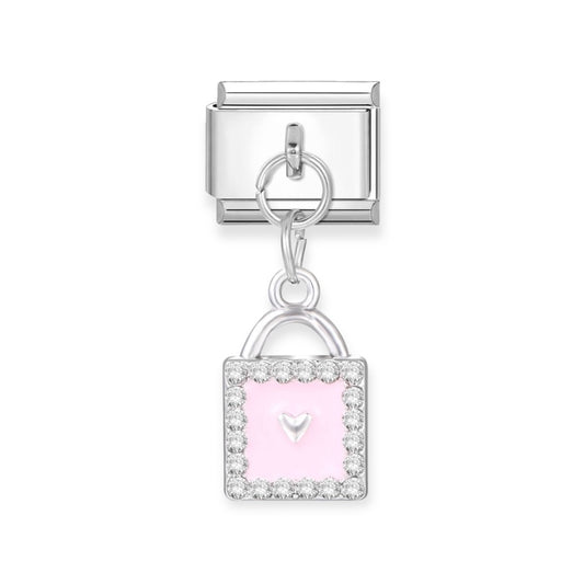 Pink Square Charm Pendant