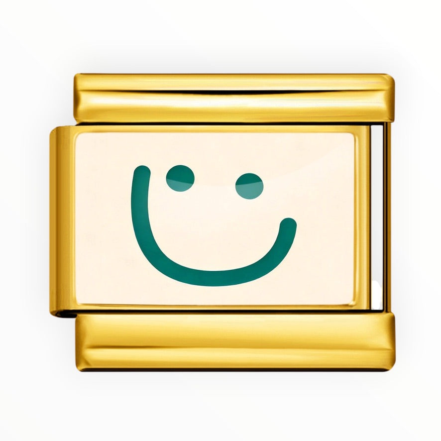 Charm Happy Face Gold