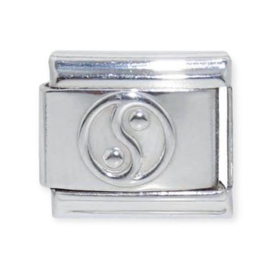 Charm Ying Yang Plateado