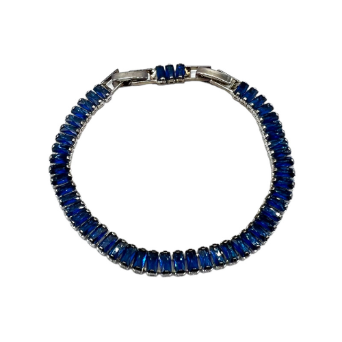 Pulsera Tennis Baguette Silver Large